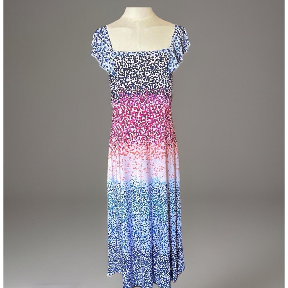 Julia Jordan New w Tags Maxi Dress Women 6 Flutter capped Lined Perfect ! - Picture 3 of 13